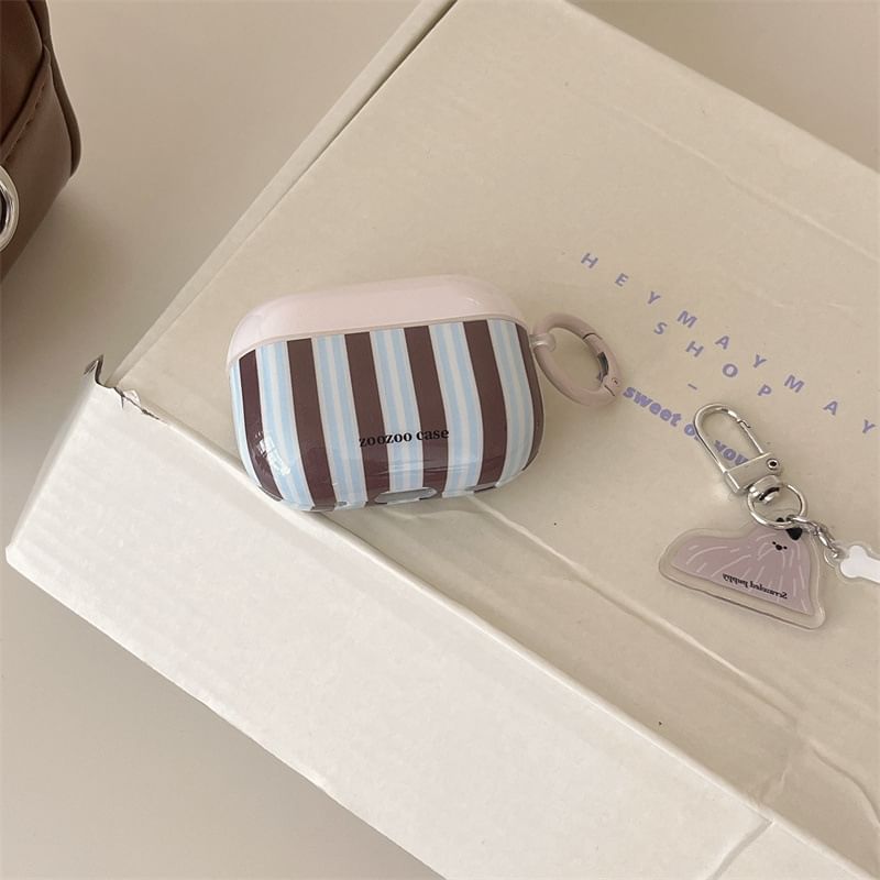 Striped AirPods / Pro Earphone Case Skin / Charm / Set