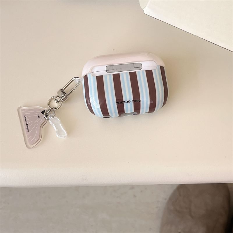 Striped AirPods / Pro Earphone Case Skin / Charm / Set