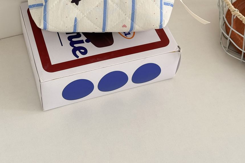 Bow Star Striped Fabric Makeup Bag (Various Designs)