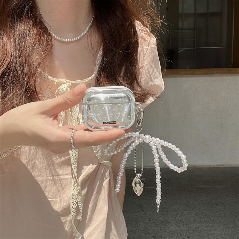 Bow AirPods / Pro Earphone Case Skin with Charm