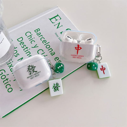 Mahjong AirPods / Pro Earphone Case Skin with Charm