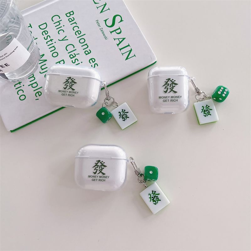 Mahjong AirPods / Pro Earphone Case Skin with Charm