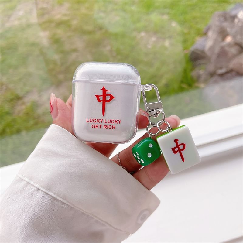 Mahjong AirPods / Pro Earphone Case Skin with Charm