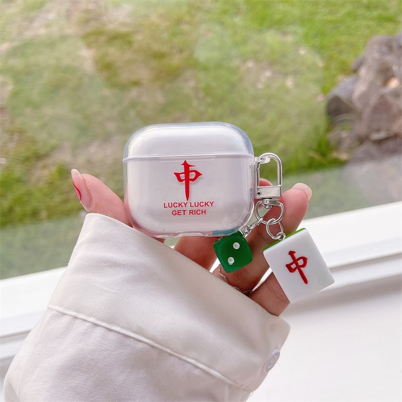 Mahjong AirPods / Pro Earphone Case Skin with Charm