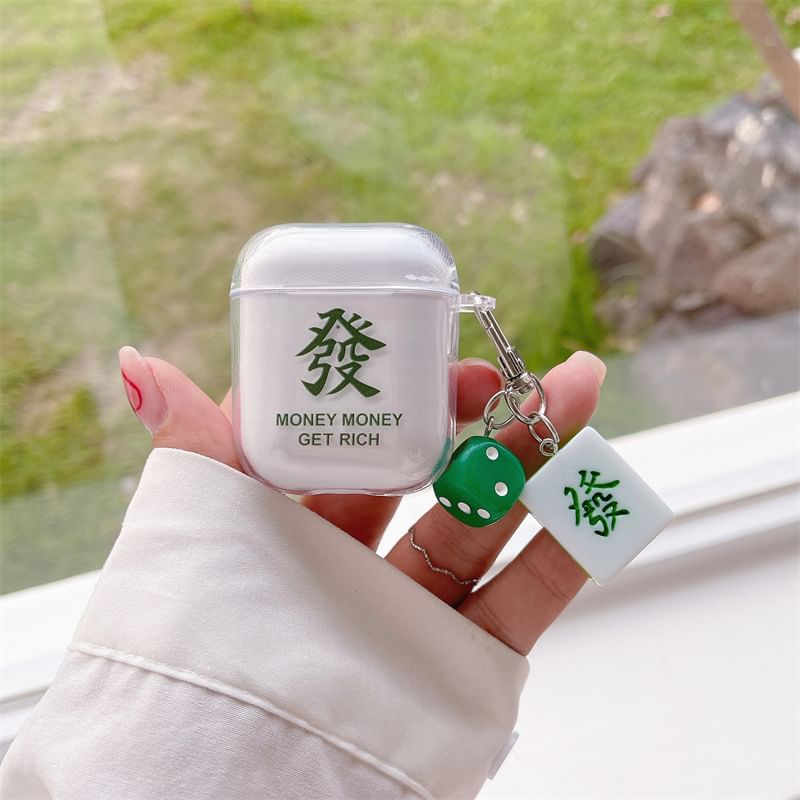 Mahjong AirPods / Pro Earphone Case Skin with Charm