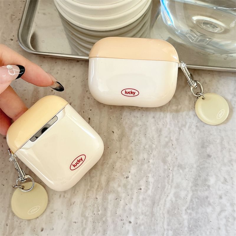 Color Block AirPods / Pro Earphone Case Skin with Charm