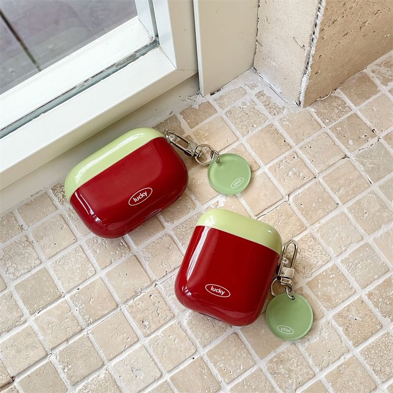 Color Block AirPods / Pro Earphone Case Skin with Charm