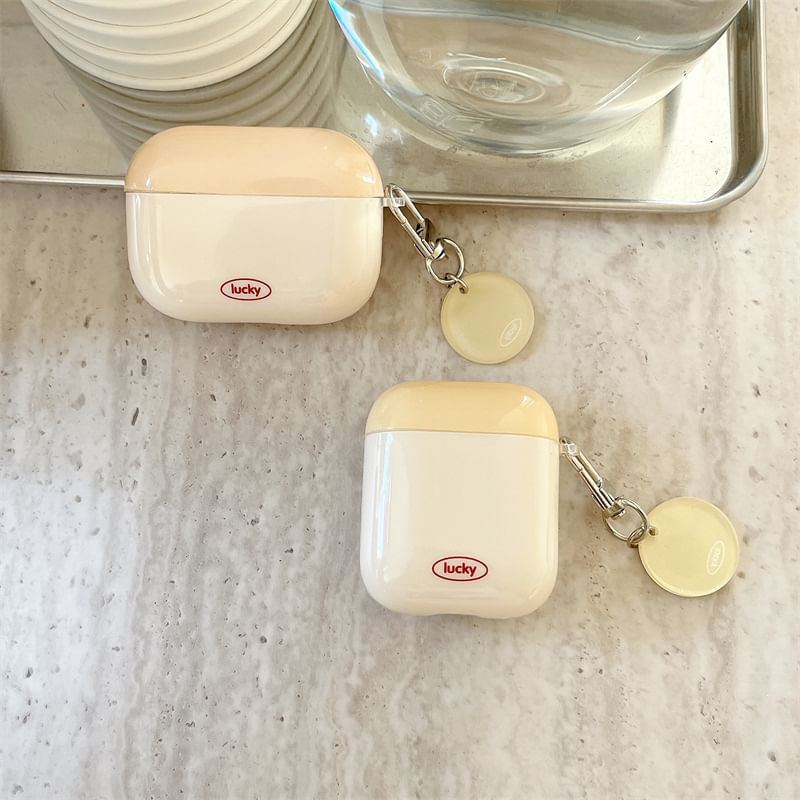 Color Block AirPods / Pro Earphone Case Skin with Charm