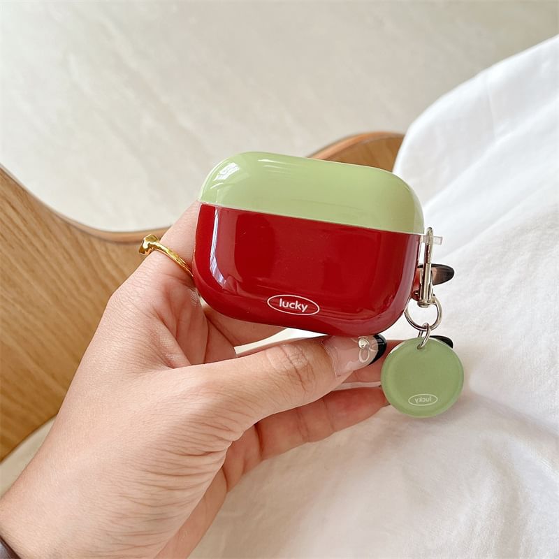 Color Block AirPods / Pro Earphone Case Skin with Charm