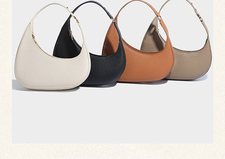 Faux Leather Asymmetrical Shoulder Bag