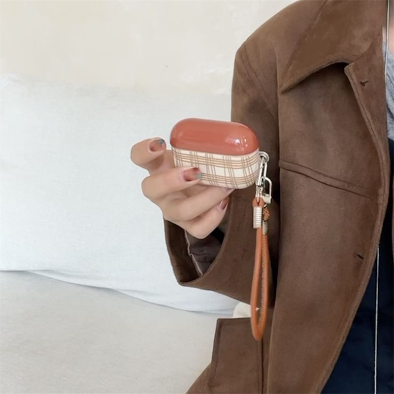 Plaid AirPods / Pro Earphone Case Skin / Strap / Set