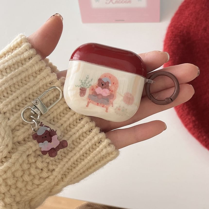 Bear AirPods / Pro Earphone Case Skin / Charm / Set