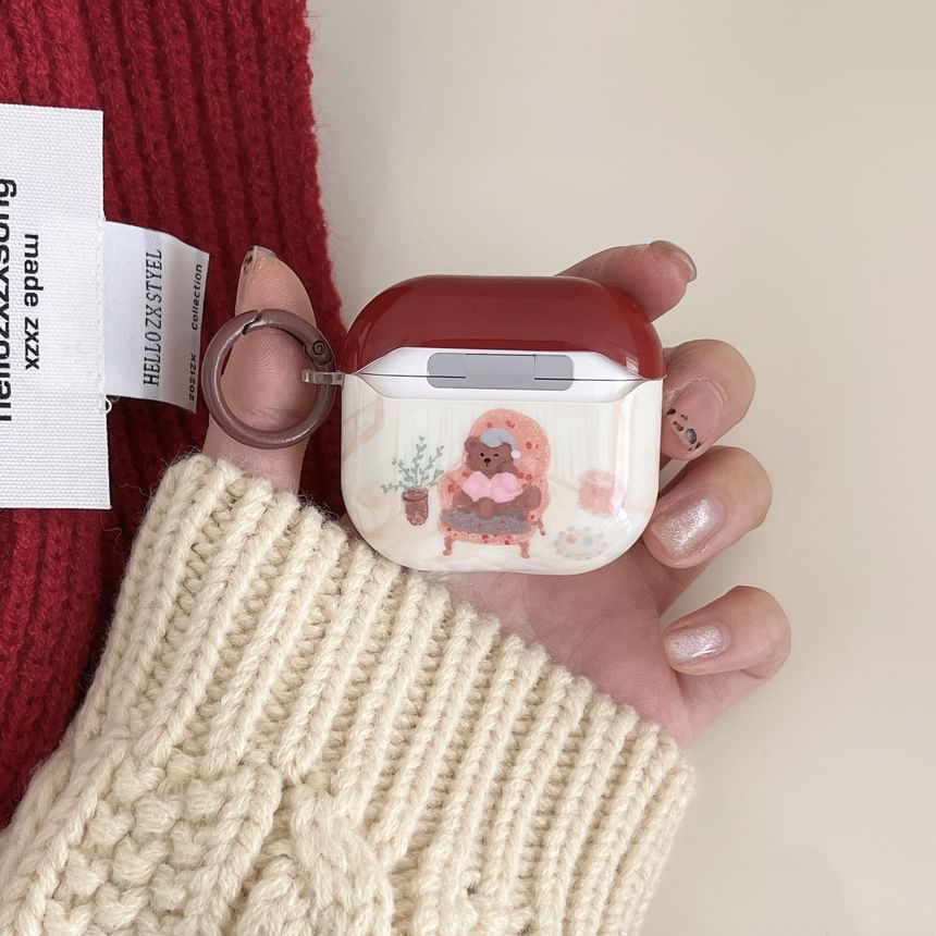 Bear AirPods / Pro Earphone Case Skin / Charm / Set