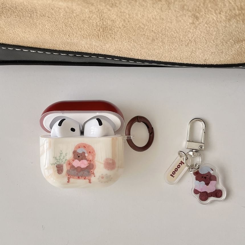 Bear AirPods / Pro Earphone Case Skin / Charm / Set