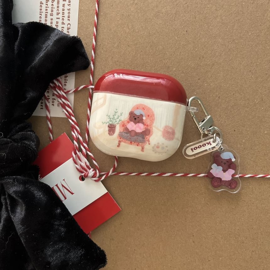 Bear AirPods / Pro Earphone Case Skin / Charm / Set