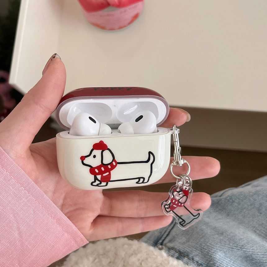 Dog AirPods / Pro Earphone Case Skin with Charm