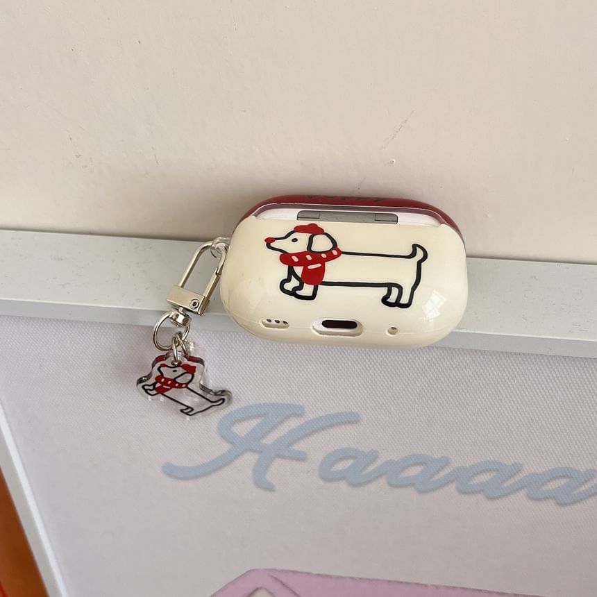 Dog AirPods / Pro Earphone Case Skin with Charm