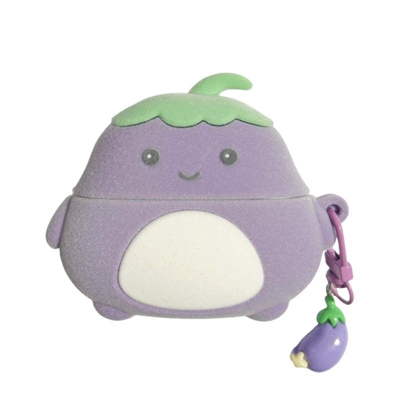 Eggplant AirPods / Pro Earphone Case Skin with Charm