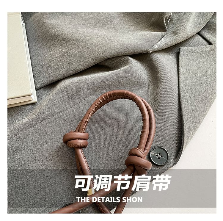Knot Faux Leather Shoulder Bag
