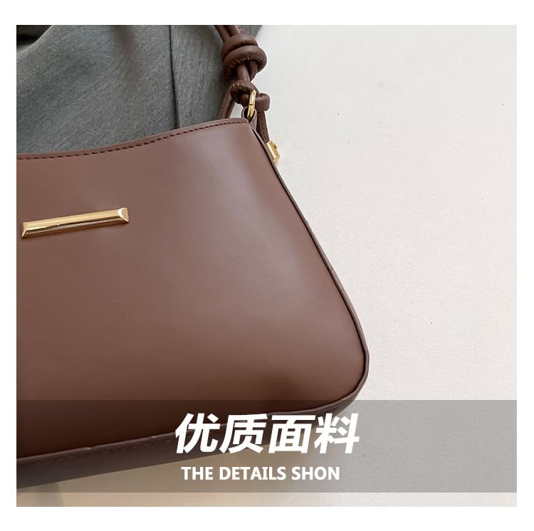 Knot Faux Leather Shoulder Bag