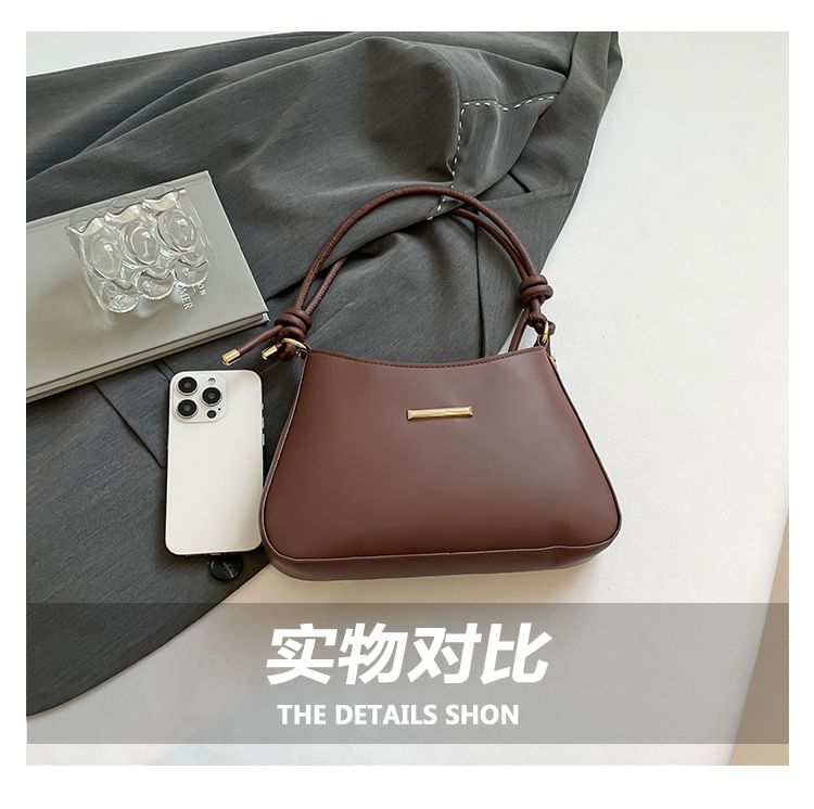 Knot Faux Leather Shoulder Bag