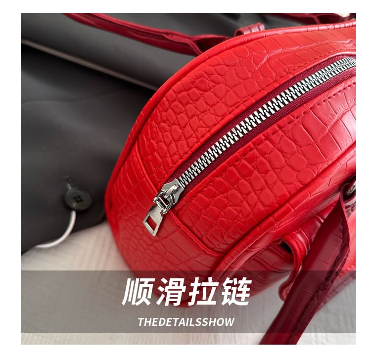Multi-Pocket Faux Leather Shoulder Bag