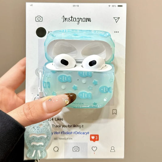 Fish AirPods / Pro Earphone Case Skin with Charm