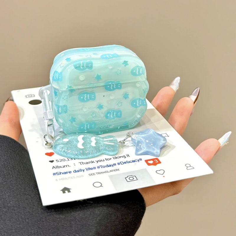 Fish AirPods / Pro Earphone Case Skin with Charm