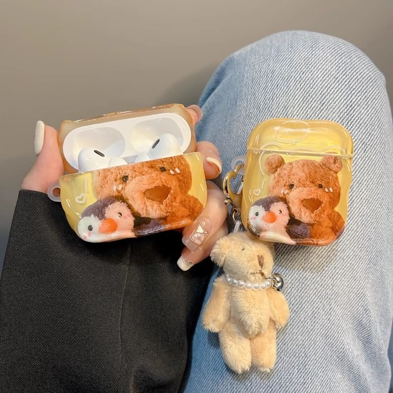 Bear AirPods / Pro Earphone Case Skin / Charm / Set