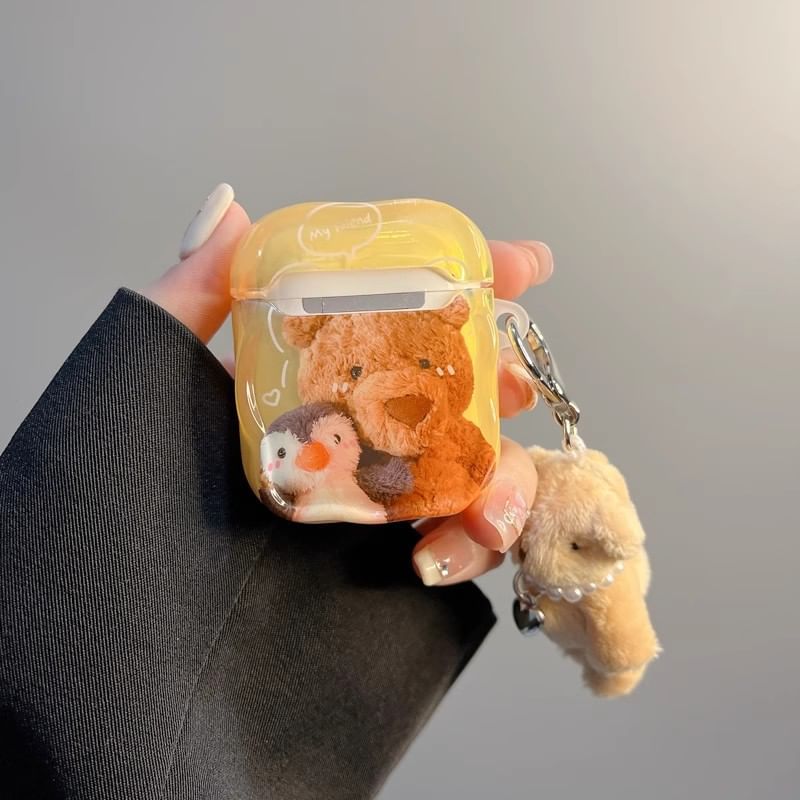 Bear AirPods / Pro Earphone Case Skin / Charm / Set