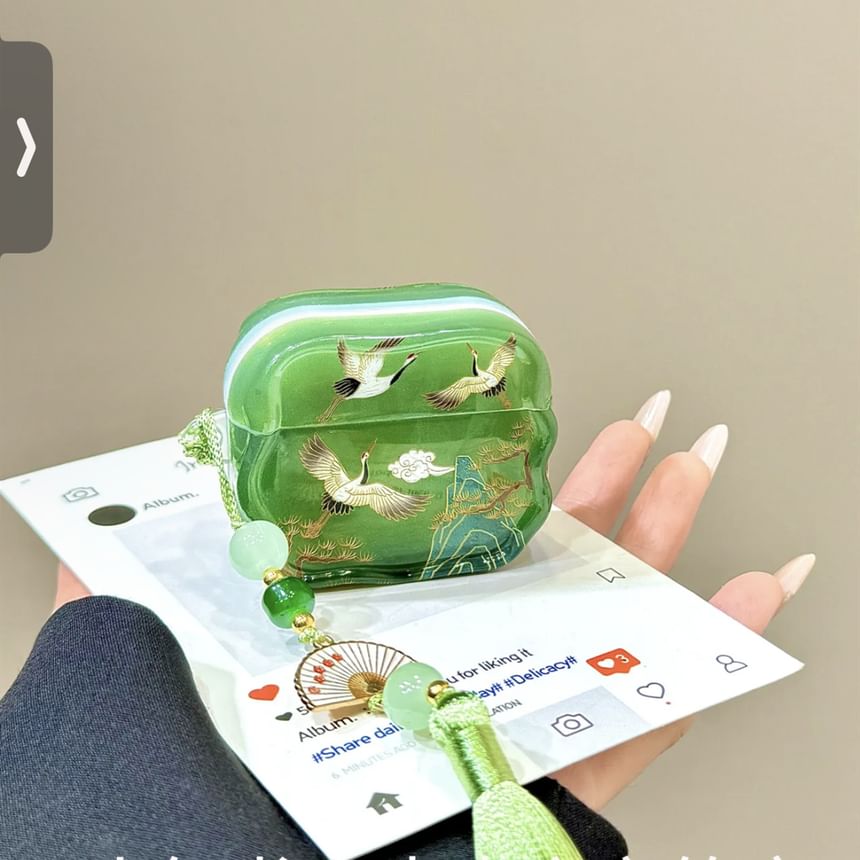 Crane AirPods / Pro Earphone Case Skin with Tassel Charm