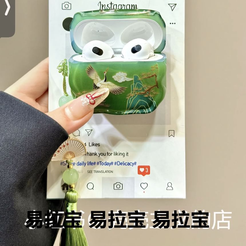 Crane AirPods / Pro Earphone Case Skin with Tassel Charm