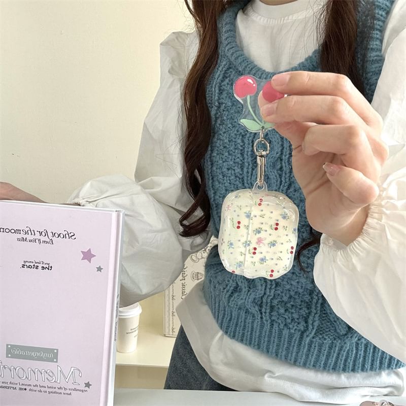 Cherry AirPods / Pro Earphone Case Skin with Charm