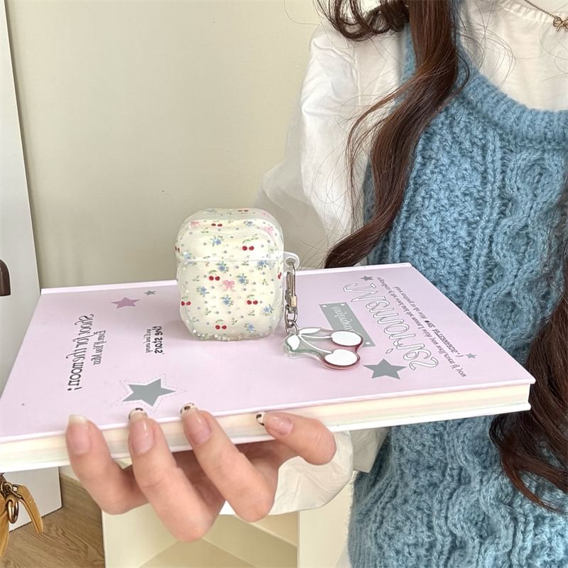 Cherry AirPods / Pro Earphone Case Skin with Charm