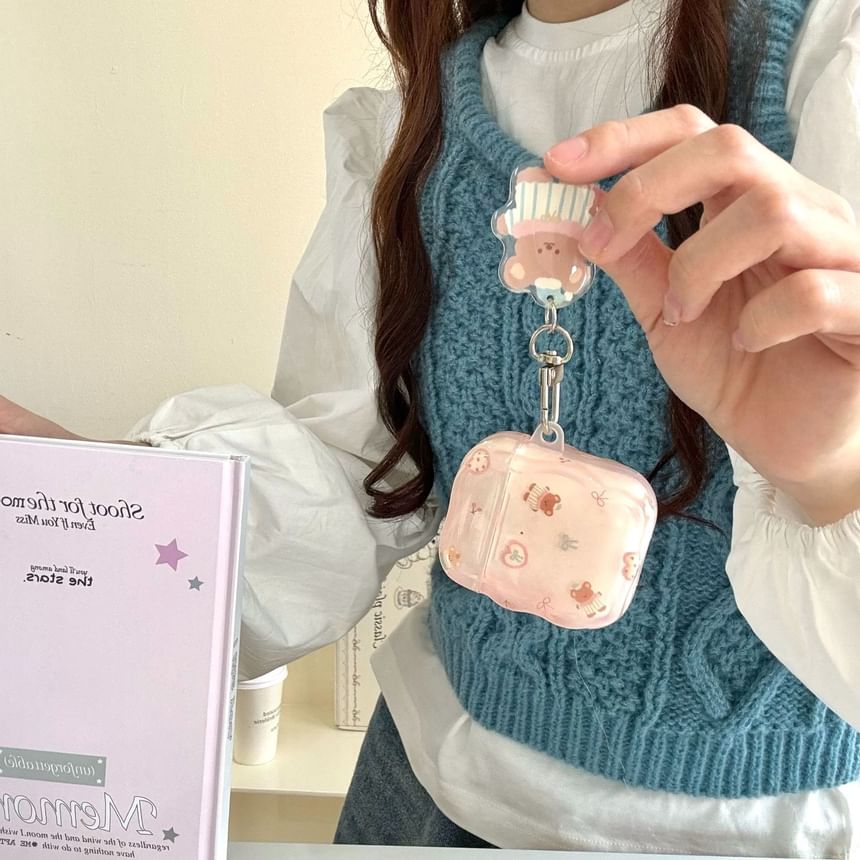 Bear AirPods / Pro Earphone Case Skin with Charm