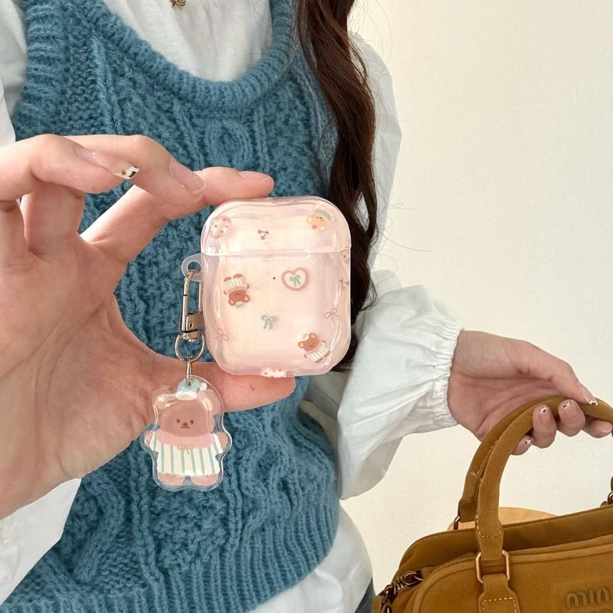 Bear AirPods / Pro Earphone Case Skin with Charm