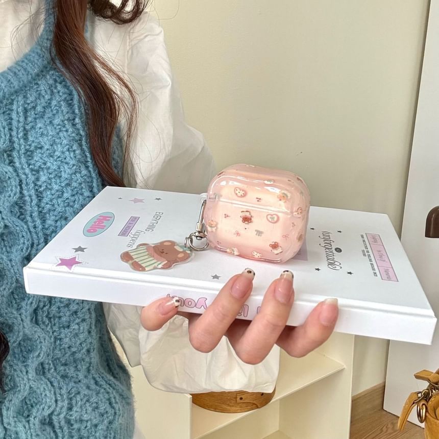 Bear AirPods / Pro Earphone Case Skin with Charm