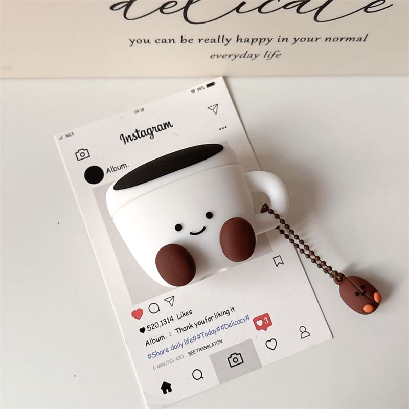 Coffee AirPods / Pro Earphone Case Skin with Charm