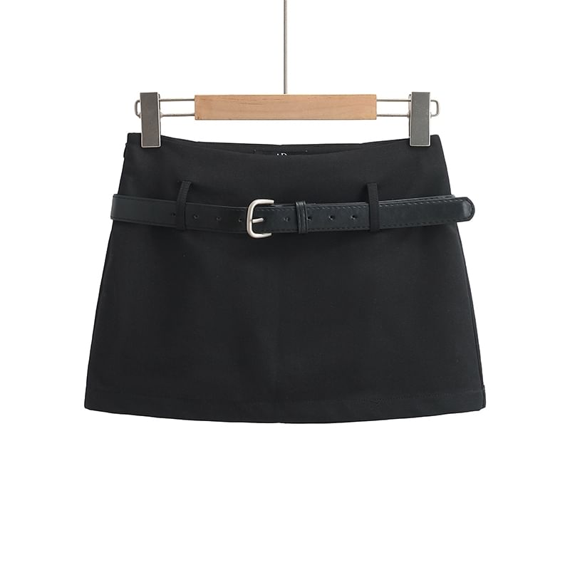 Elevated Waist Classic Pencil Skirt Ensemble with Cinch Belt