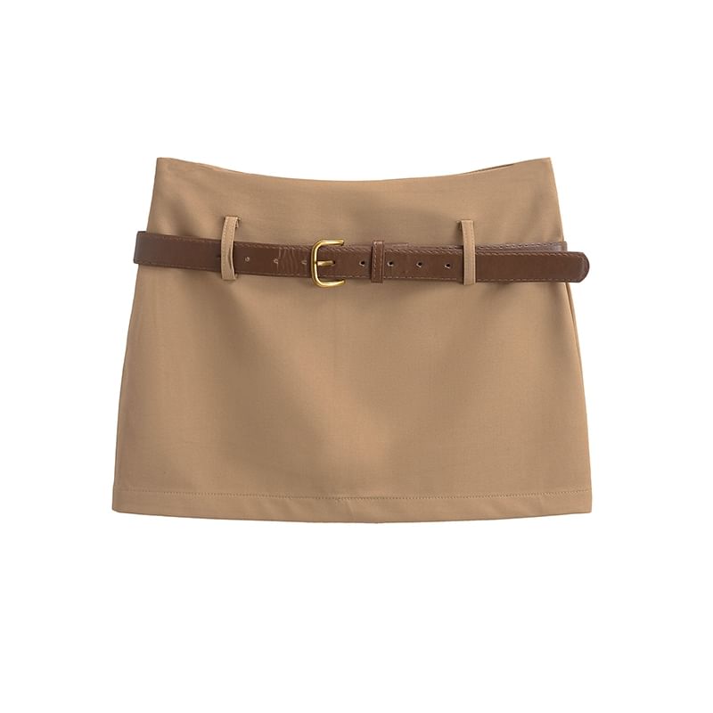 Elevated Waist Classic Pencil Skirt Ensemble with Cinch Belt
