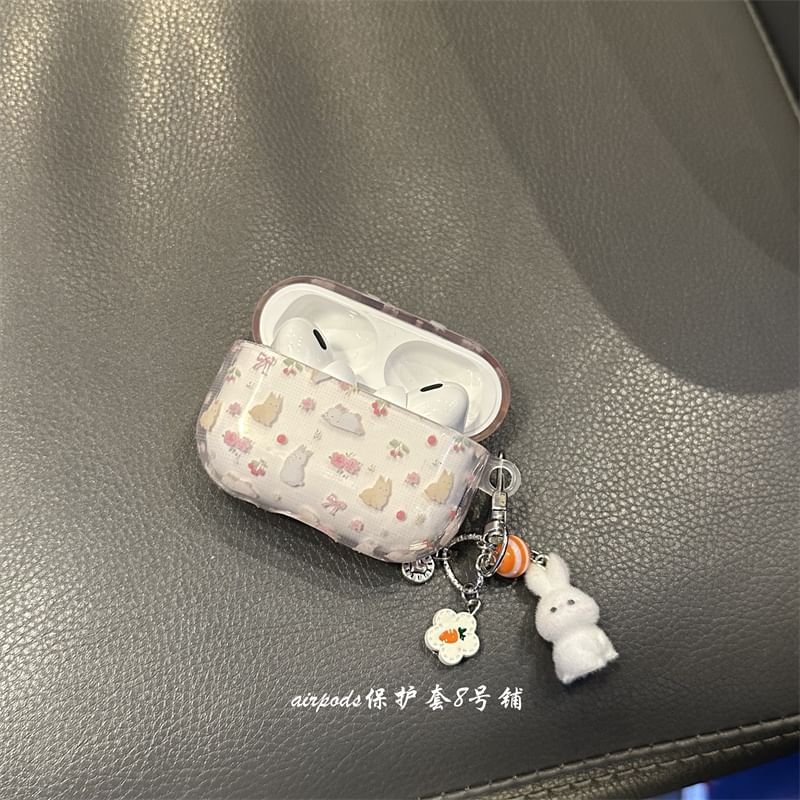 Rabbit AirPods / Pro Earphone Case Skin / Charm / Set