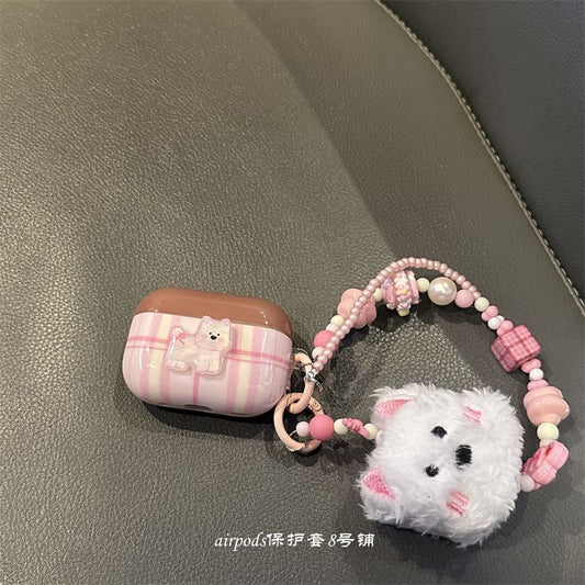 Dog Plaid AirPods / Pro Earphone Case Skin / Strap / Set