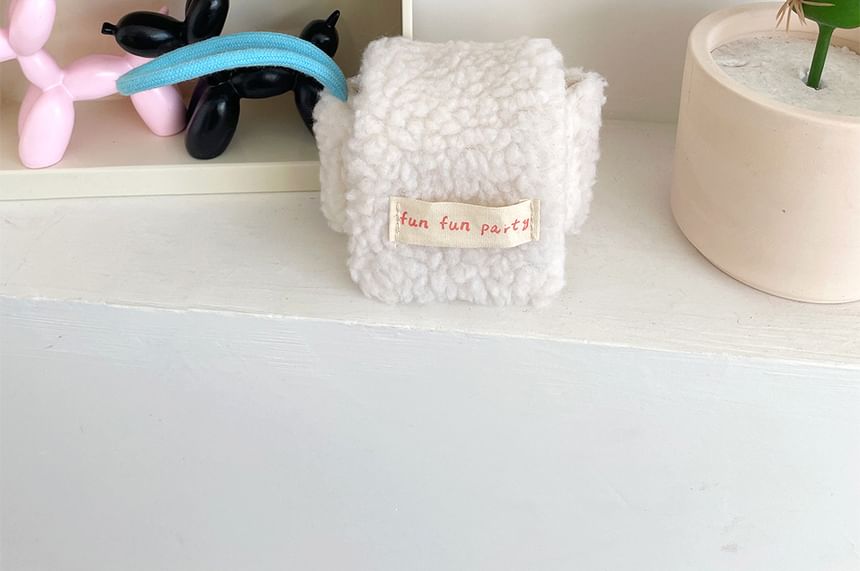 Lettering Applique Chenille AirPods / Pro Earphone Case Skin / Strap / Set (Various Designs)