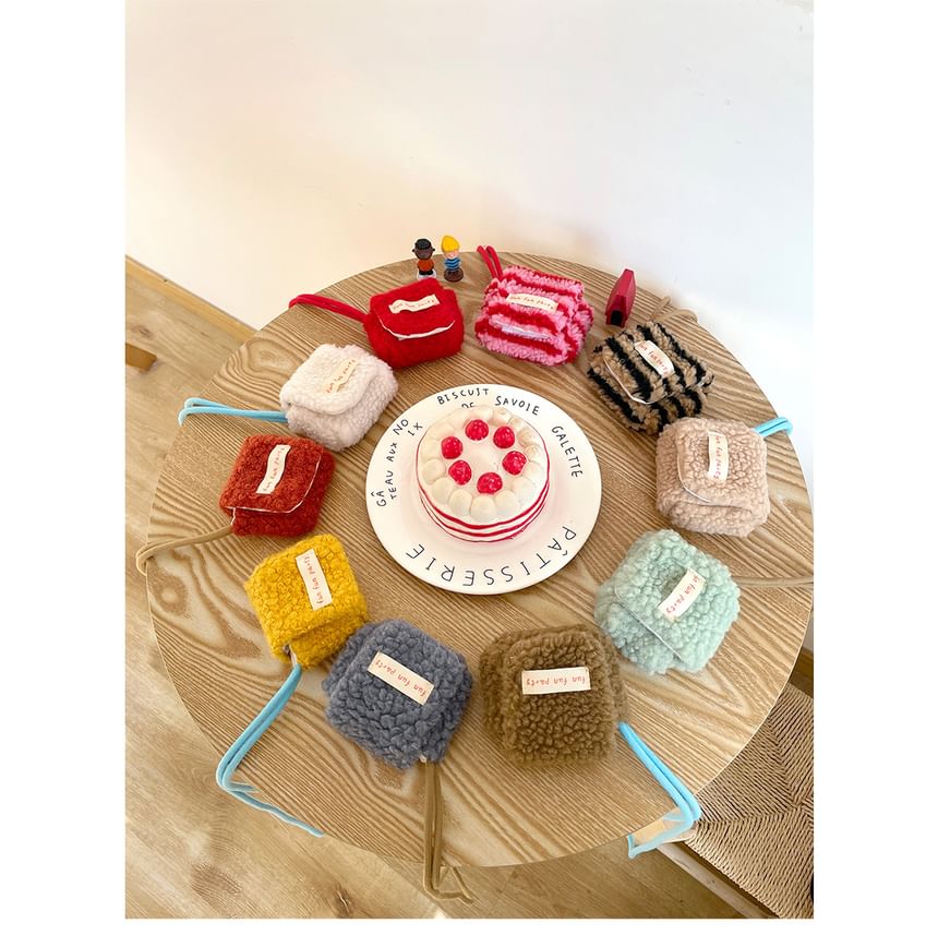 Lettering Applique Chenille AirPods / Pro Earphone Case Skin / Strap / Set (Various Designs)