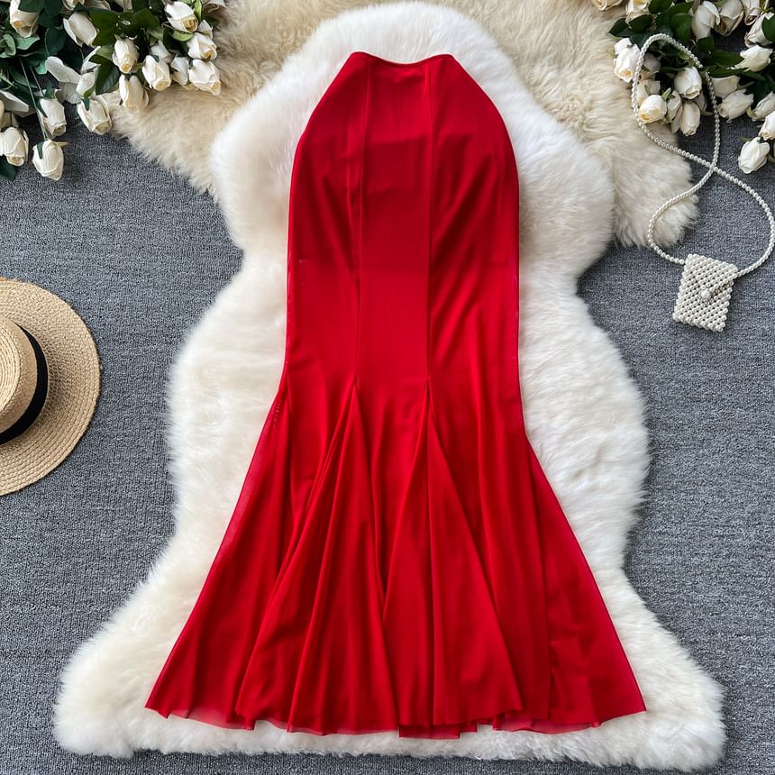 High Rise Smooth Fishtail Maxi Skirt