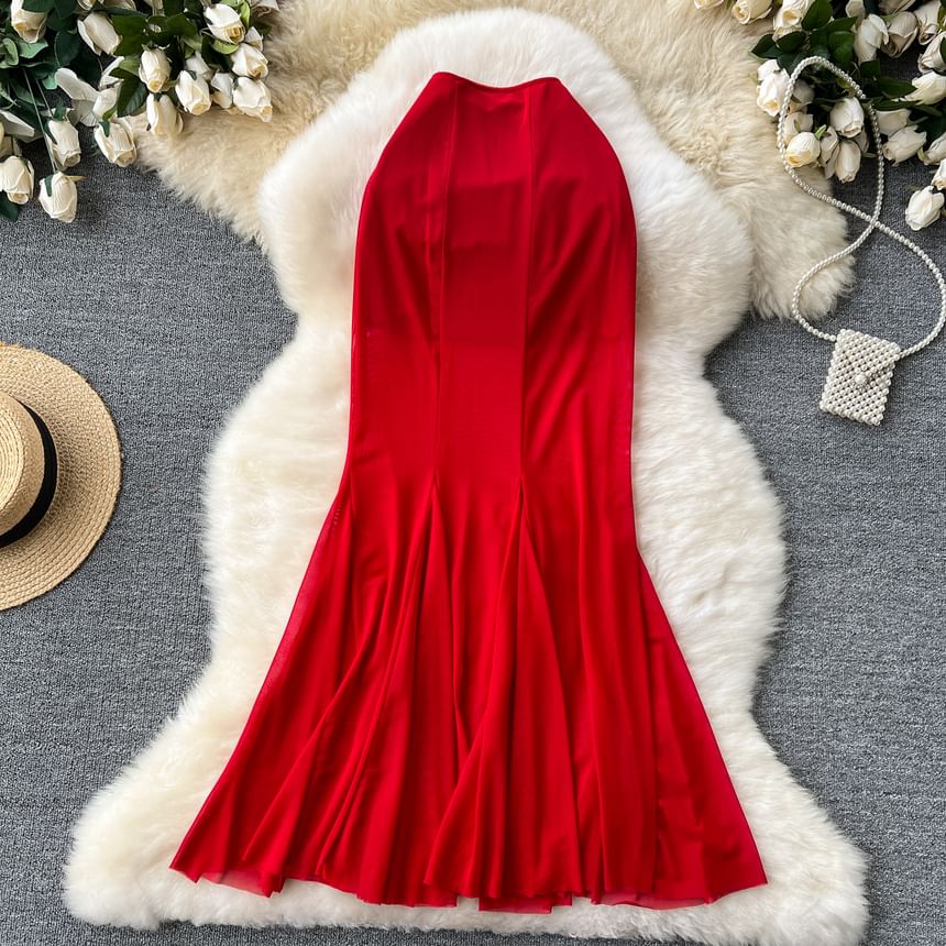 High Rise Smooth Fishtail Maxi Skirt