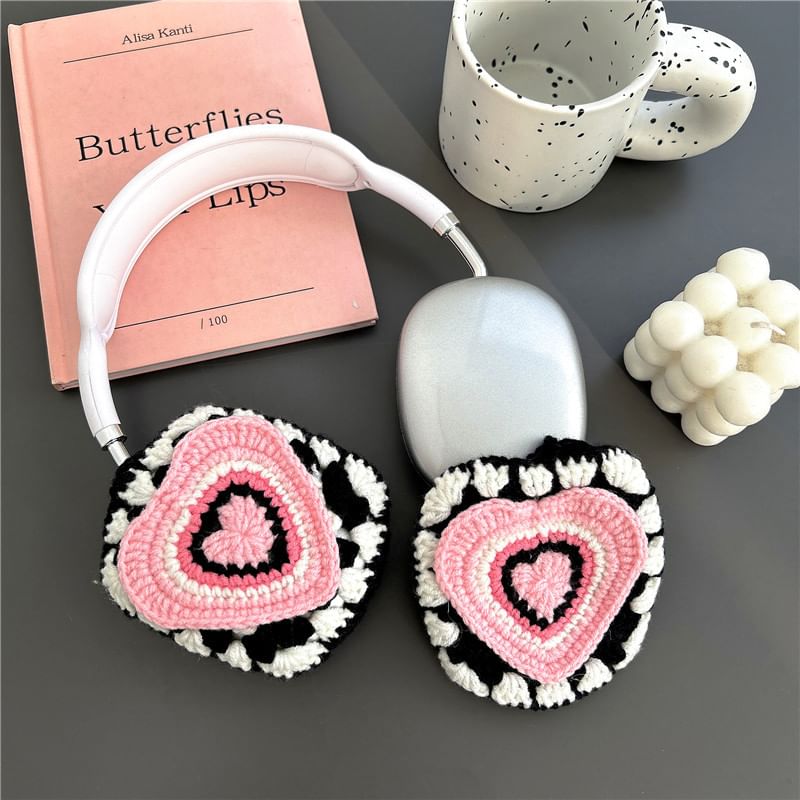 Heart Knit AirPods Max Earphone Case Skin