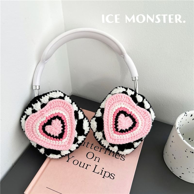 Heart Knit AirPods Max Earphone Case Skin
