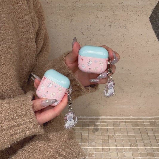 Cat AirPods / Pro Earphone Case Skin with Charm