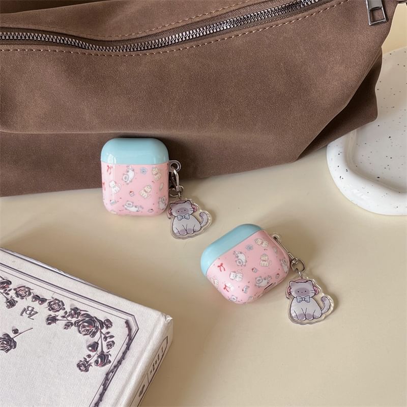 Cat AirPods / Pro Earphone Case Skin with Charm
